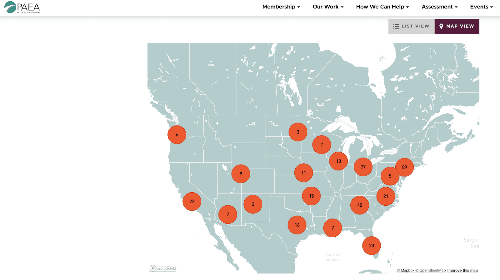 Interactive map example Interactive map example