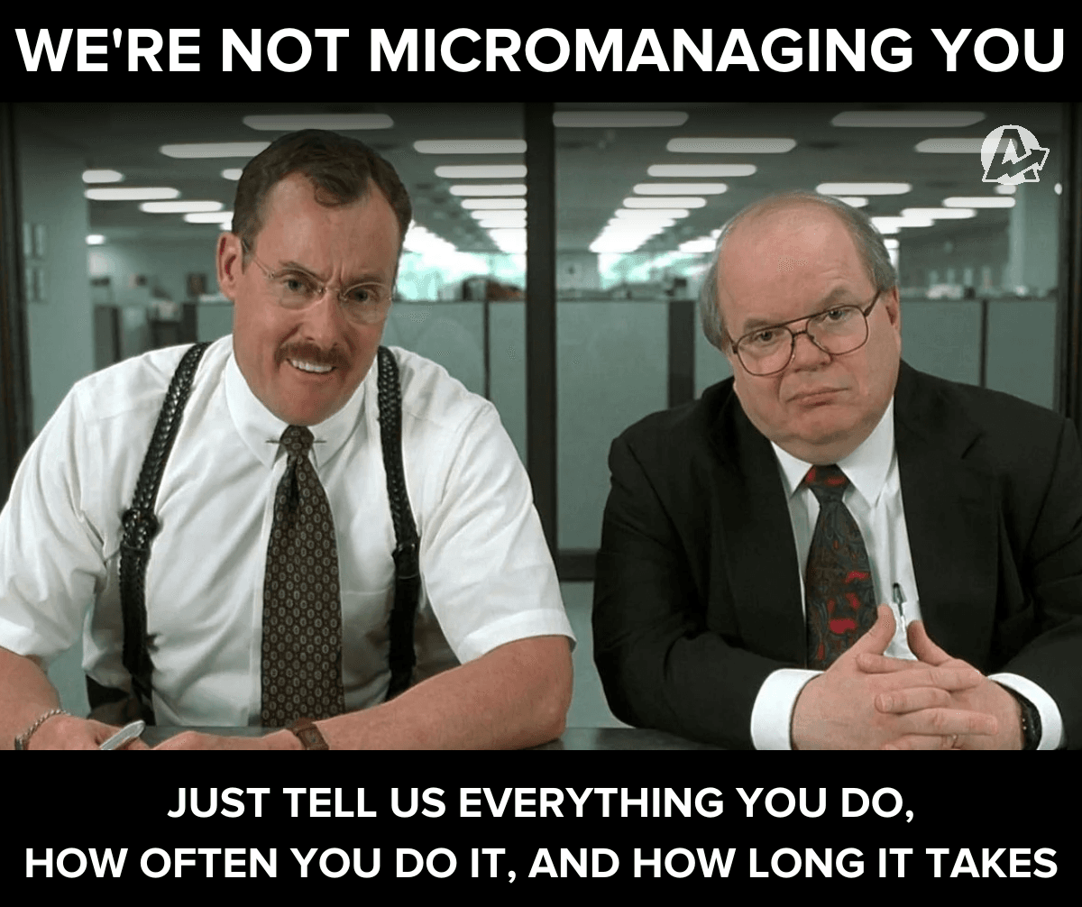 micromanaging meme showing two characters from The Office looking bossy micromanaging meme showing two characters from The Office looking bossy