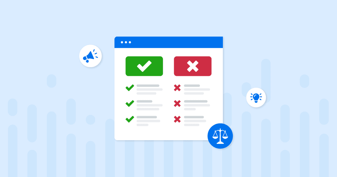 image of a list of legal marketing challenges represented by a check mark and x image of a list of legal marketing challenges represented by a check mark and x