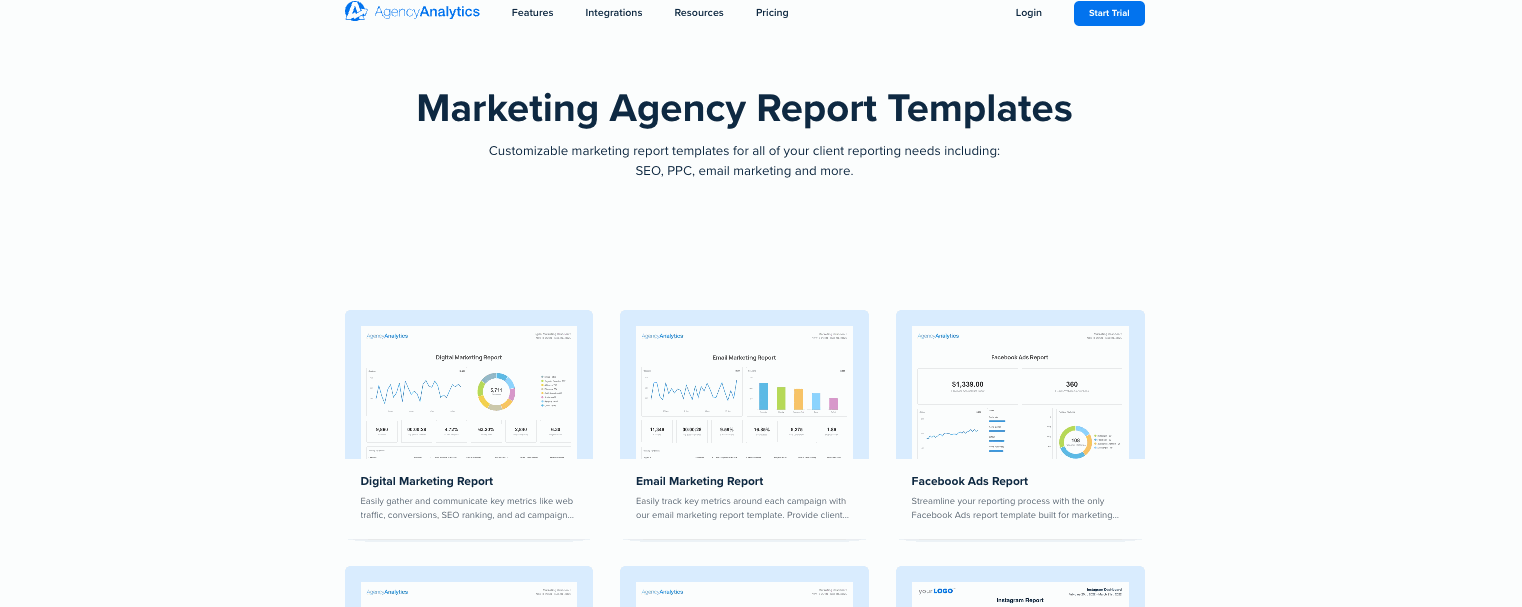 Marketing Report Templates From AgencyAnalytics Marketing Report Templates From AgencyAnalytics