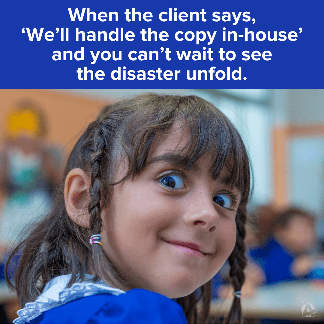 In House Copy Funny Marketing Meme In House Copy Funny Marketing Meme