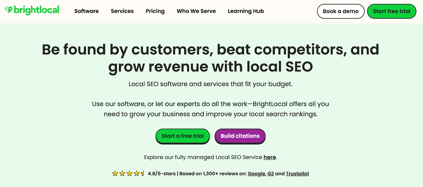 Bright Local Homepage Bright Local Homepage