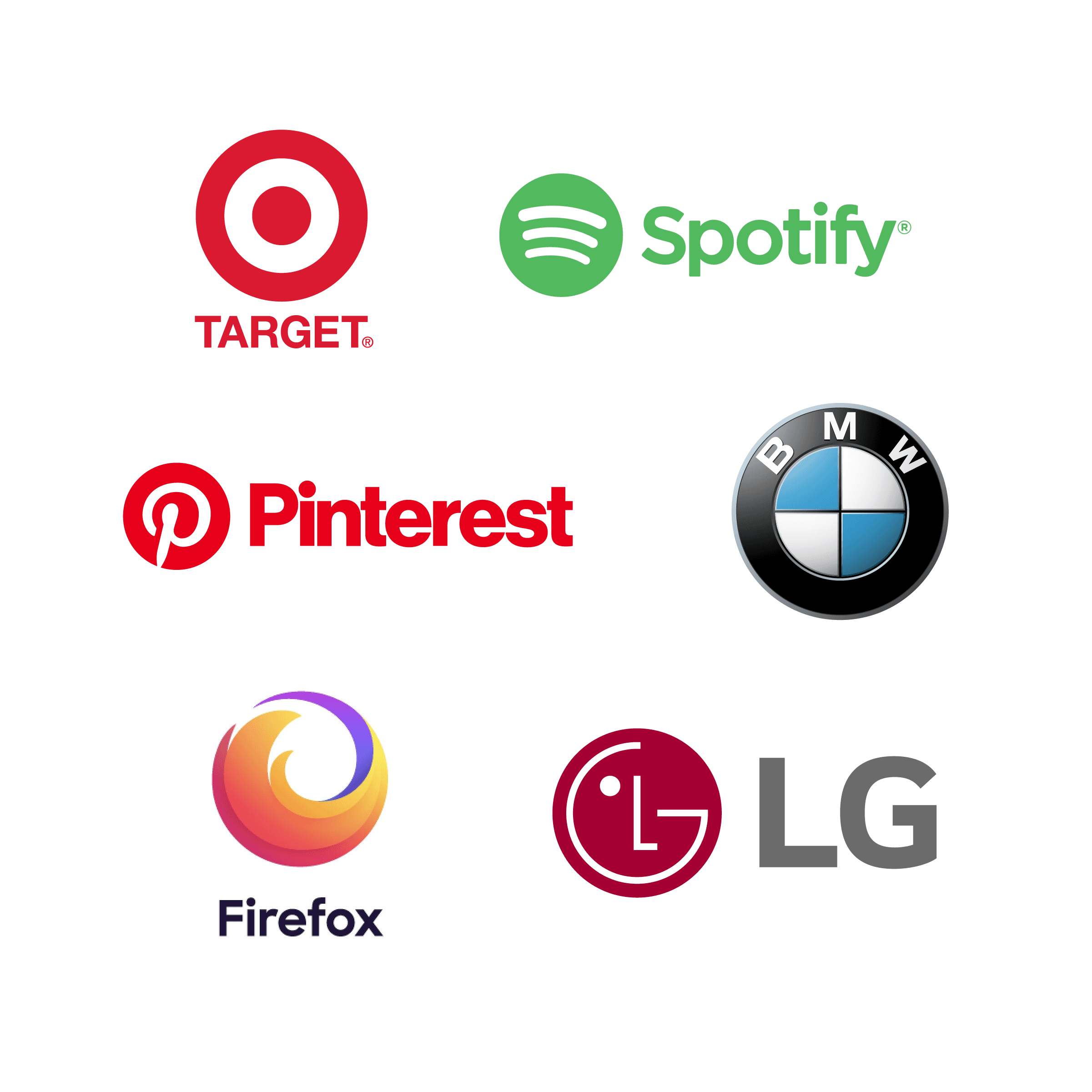 A collage of logos using circles A collage of logos using circles