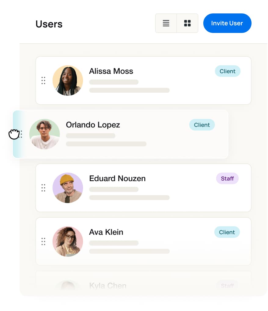 Ilustração mostrando como gerenciar as permissões de clientes e da equipe com a AgencyAnalytics
