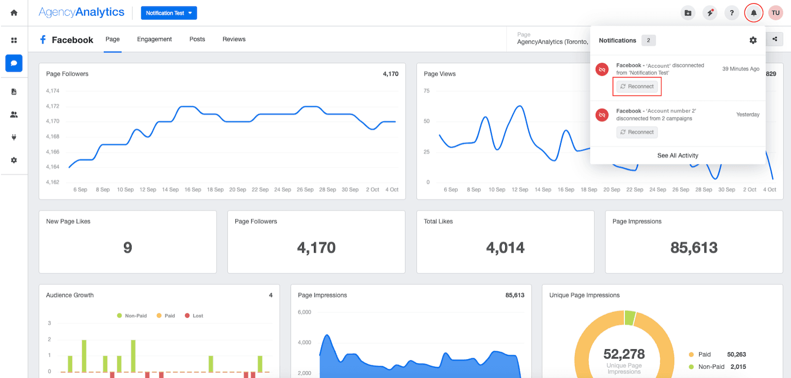 AgencyAnalytics Disconnected Integration Notifications AgencyAnalytics Disconnected Integration Notifications