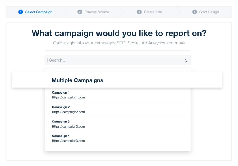 AgencyAnalytics Multiple Campaign Reporting