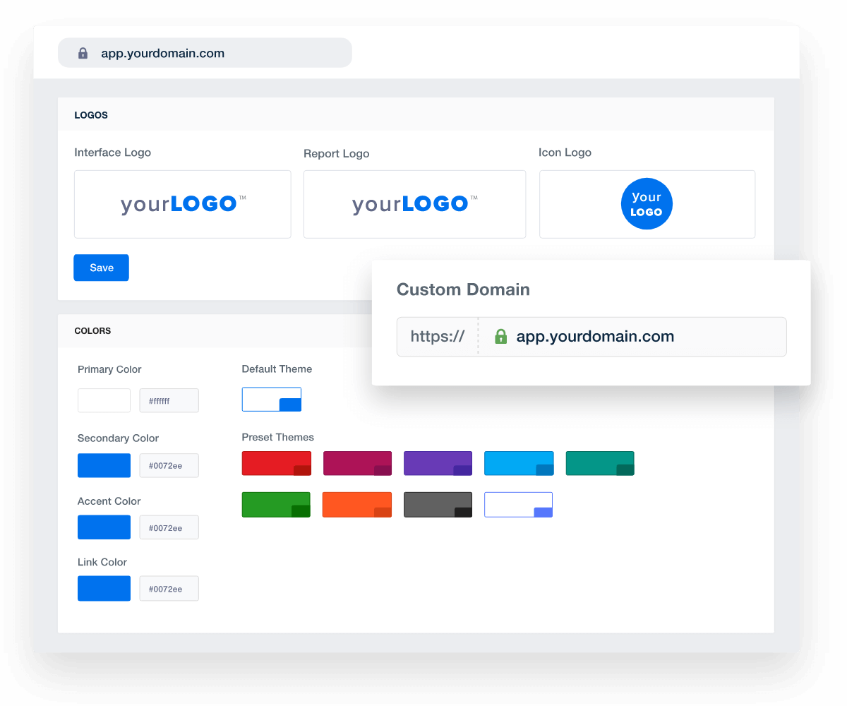 White Label Client Report Options