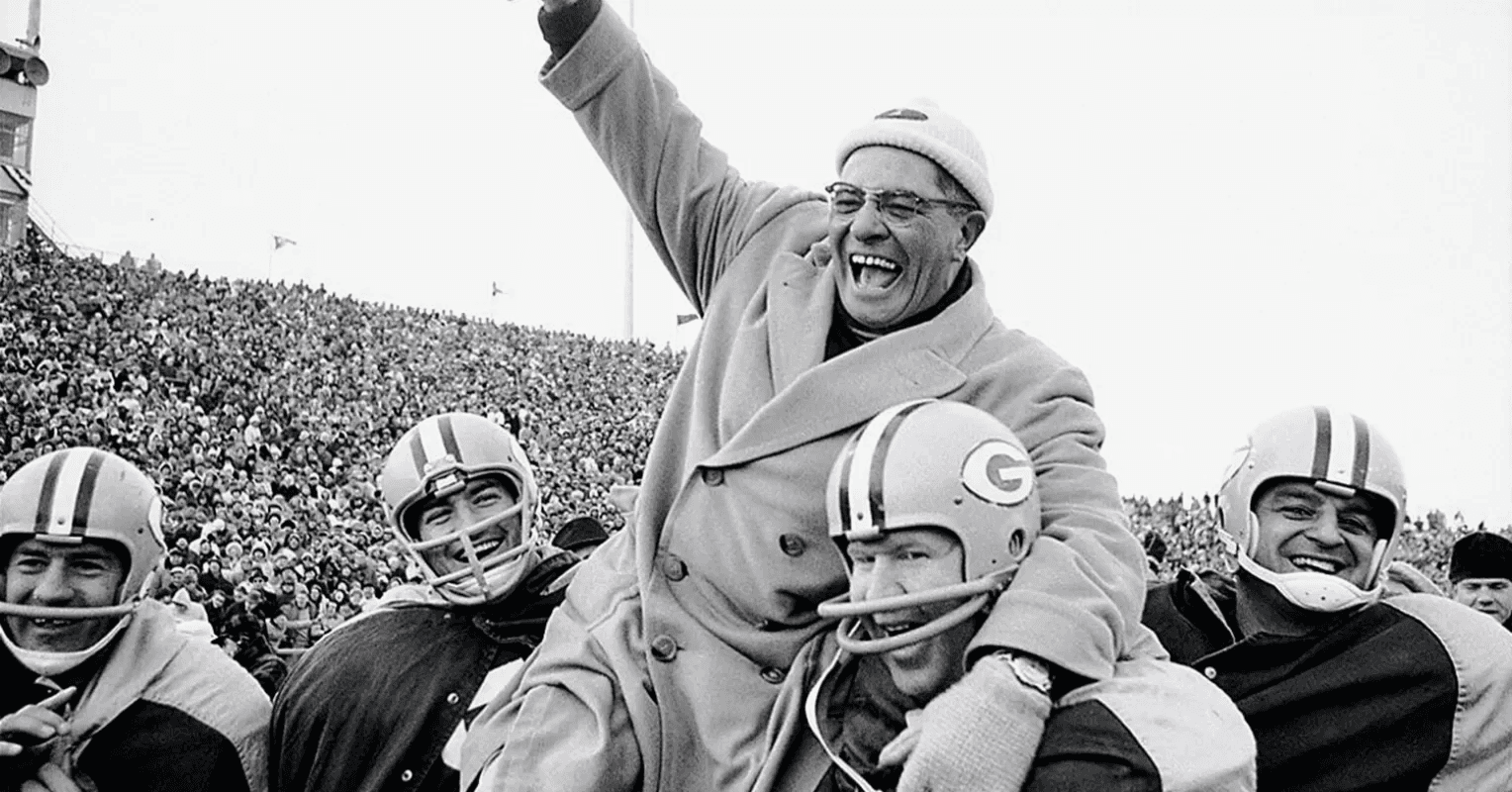 Vince Lombardi celebrates with his team. His discipline and leadership made him a legend. (Credit: Marvin Newman/Vince Lombardi Cancer Foundation) Vince Lombardi celebrates with his team. His discipline and leadership made him a legend. (Credit: Marvin Newman/Vince Lombardi Cancer Foundation)