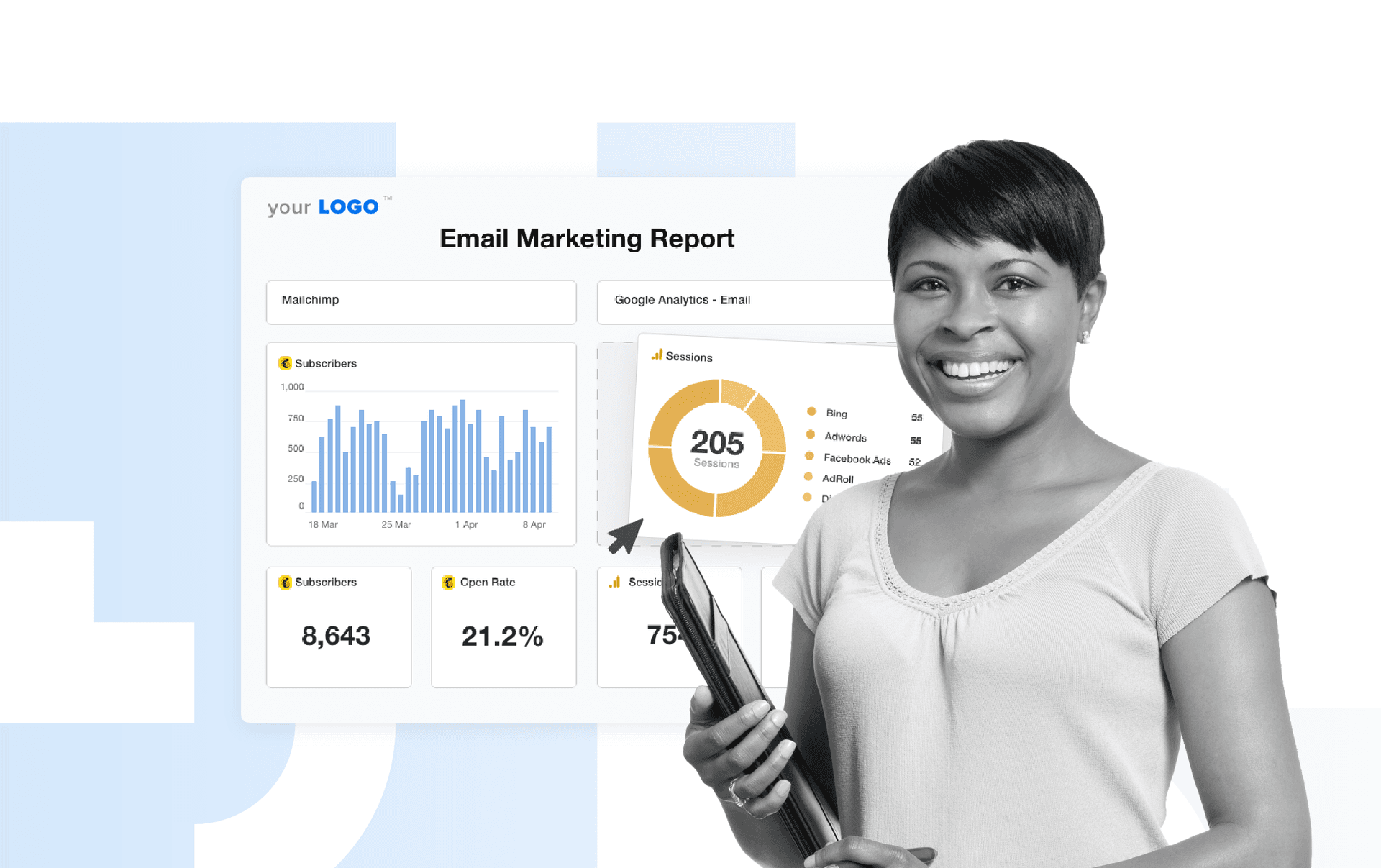 How to create an email marketing report: The official 2025 guide An email marketing report is a comprehensive document that presents data and analytics from email marketing campaigns. This report typically includes email key performance indicators (KPIs) such as open rates, click-through rates, conversion rates, bounce rates, and unsubscribe rates.