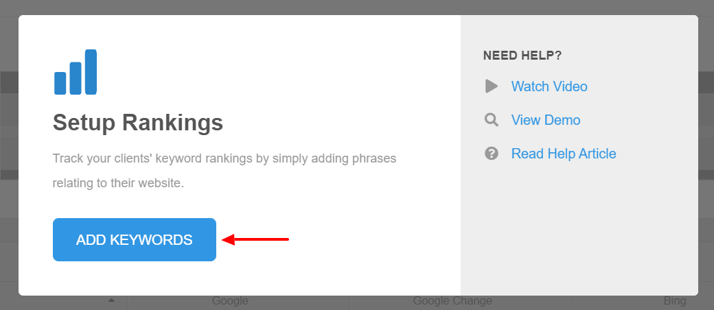 Setup Keyword Rankings - AgencyAnalytics Setup Keyword Rankings - AgencyAnalytics