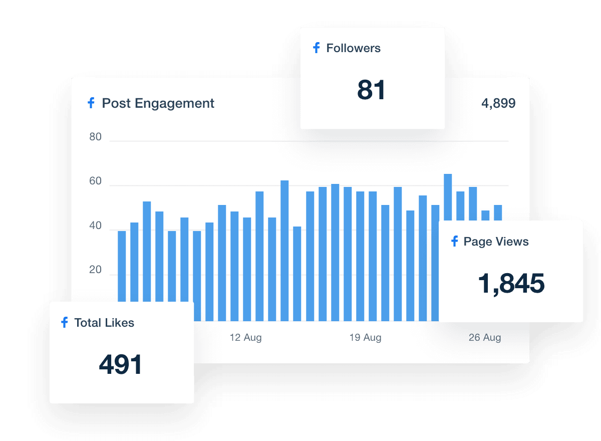 Meta Report Facebook Organic Performance Metrics Examples