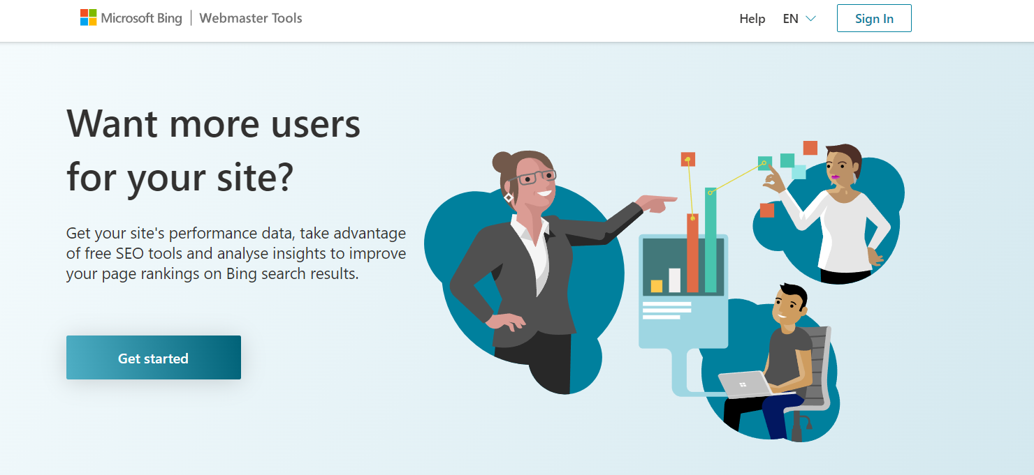 Bing Webmaster Tools Homepage Bing Webmaster Tools Homepage