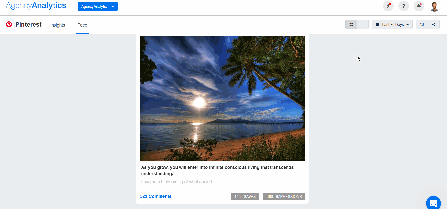 AgencyAnalytics - Pinterest Feed Dashboard AgencyAnalytics - Pinterest Feed Dashboard