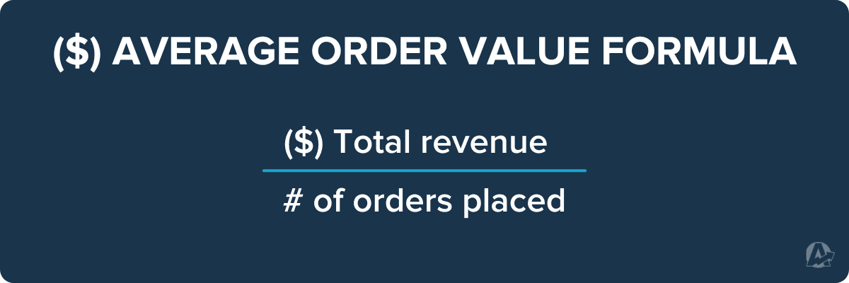 Average Order Value Formula Average Order Value Formula