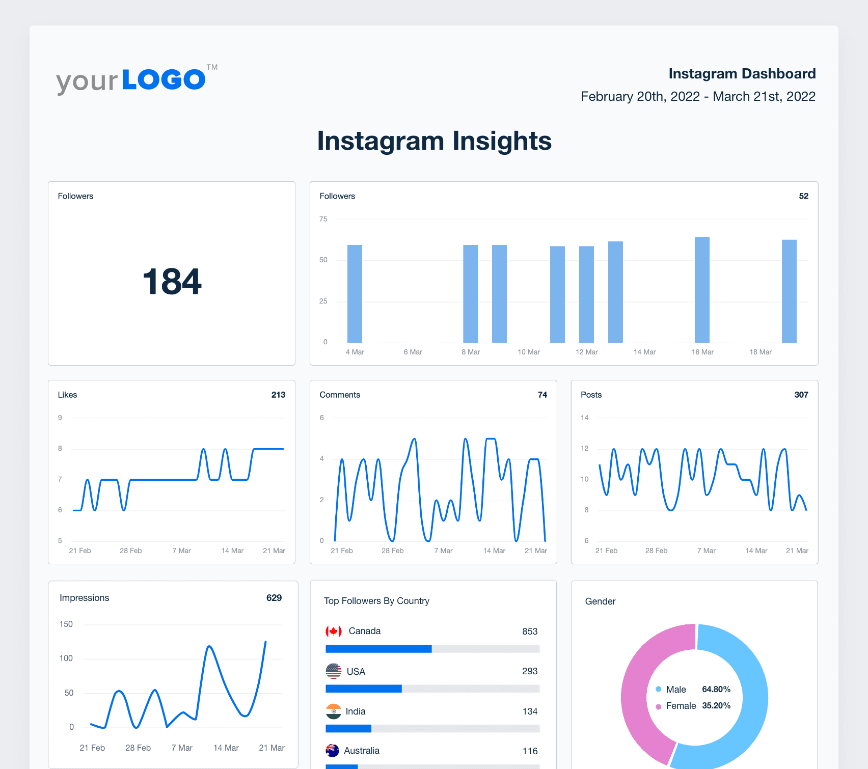 Instagram Insights Report Example Instagram Insights Report Example