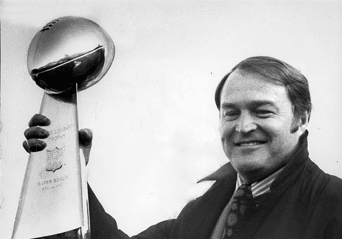 Chuck Noll, the mastermind behind four Steelers Super Bowl titles, reflects the quiet confidence of a problem-solving leader. (Credit: Chuck Noll Foundation for Brain Injury Research) Chuck Noll, the mastermind behind four Steelers Super Bowl titles, reflects the quiet confidence of a problem-solving leader. (Credit: Chuck Noll Foundation for Brain Injury Research)