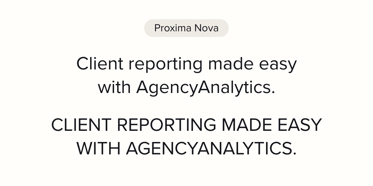 An example of the Proxima Nova font An example of the Proxima Nova font