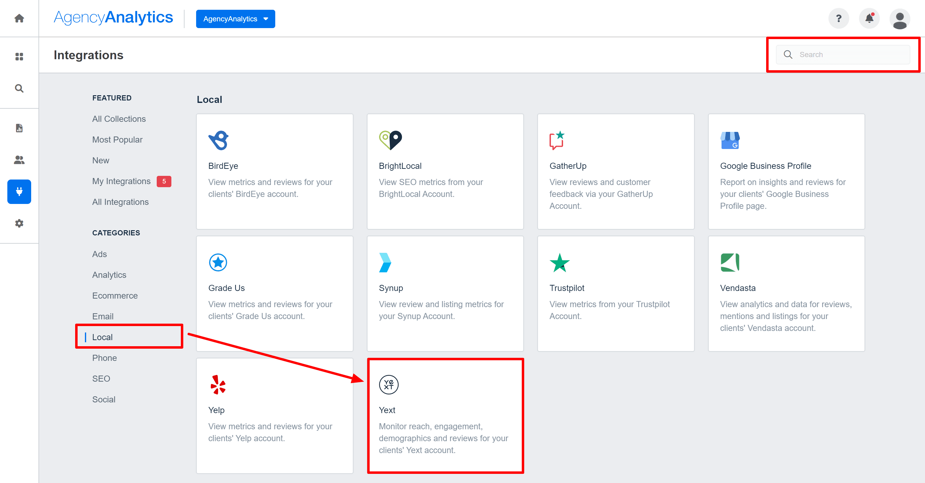 Connect the Yext Reporting Integration - Step 2