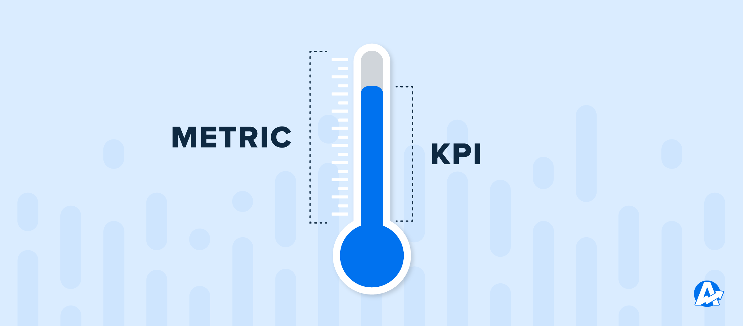 Metrics vs KPIs Graphic