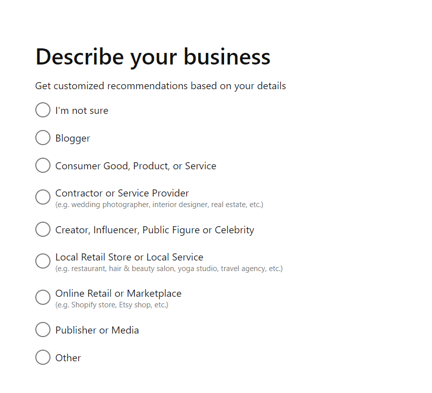 Pinterest Ads - Describe Your Business Pinterest Ads - Describe Your Business