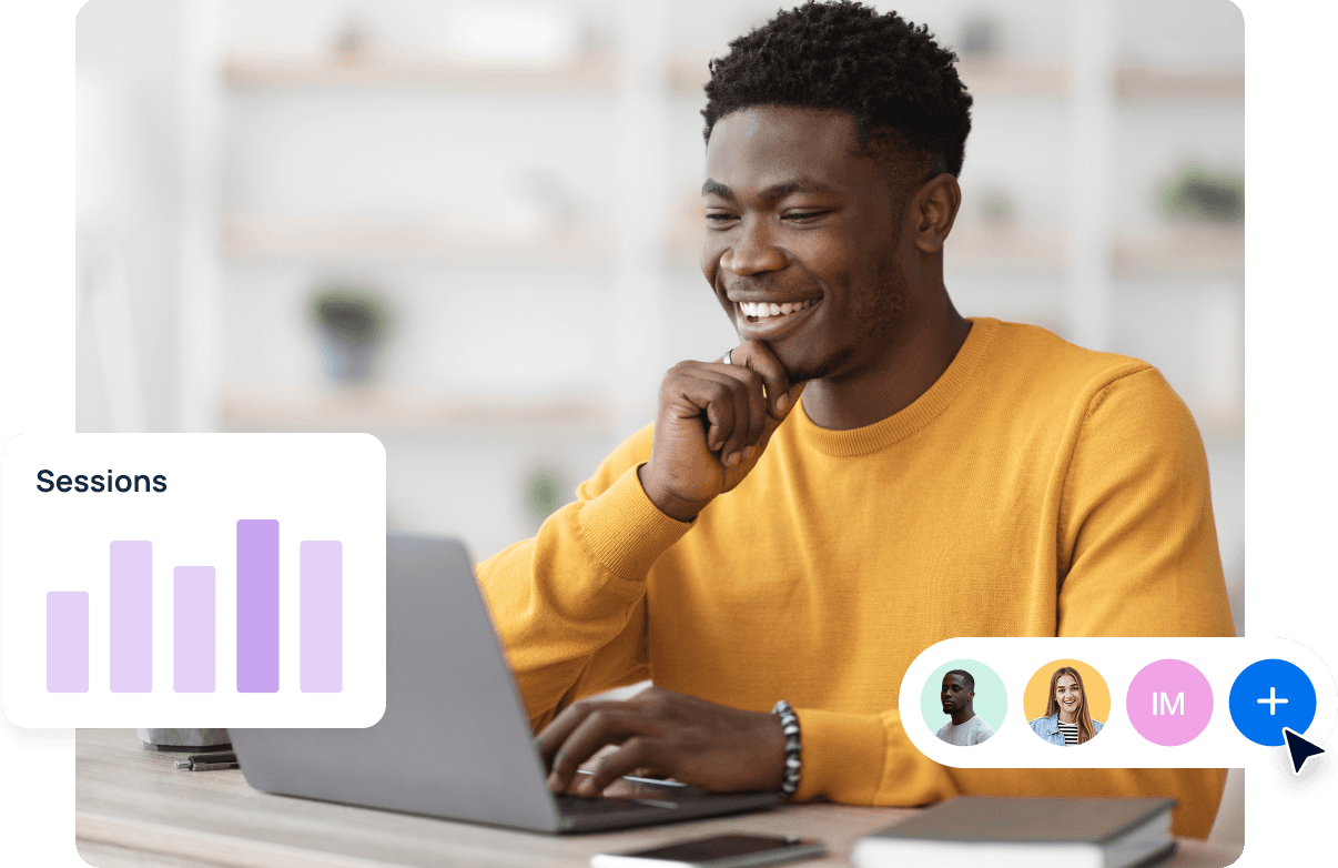Bild eines mannes, der die analyse-tools für marketingkampagnen in AgencyAnalytics verwendet