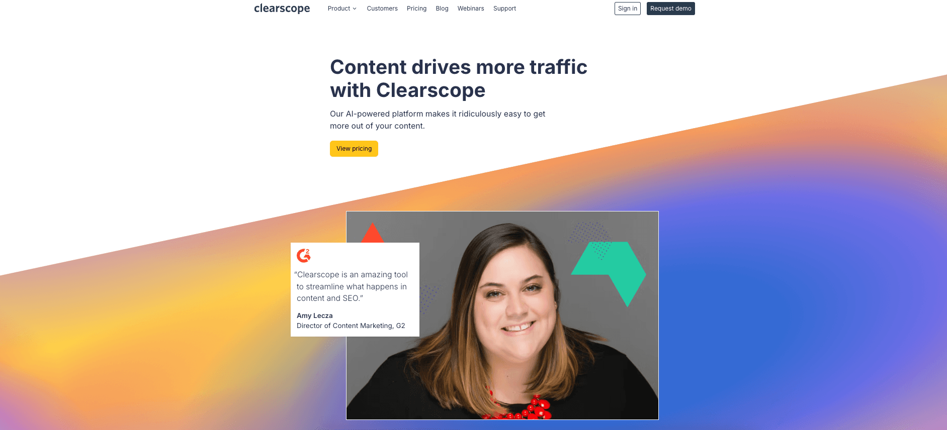 Clearscope Website Clearscope Website