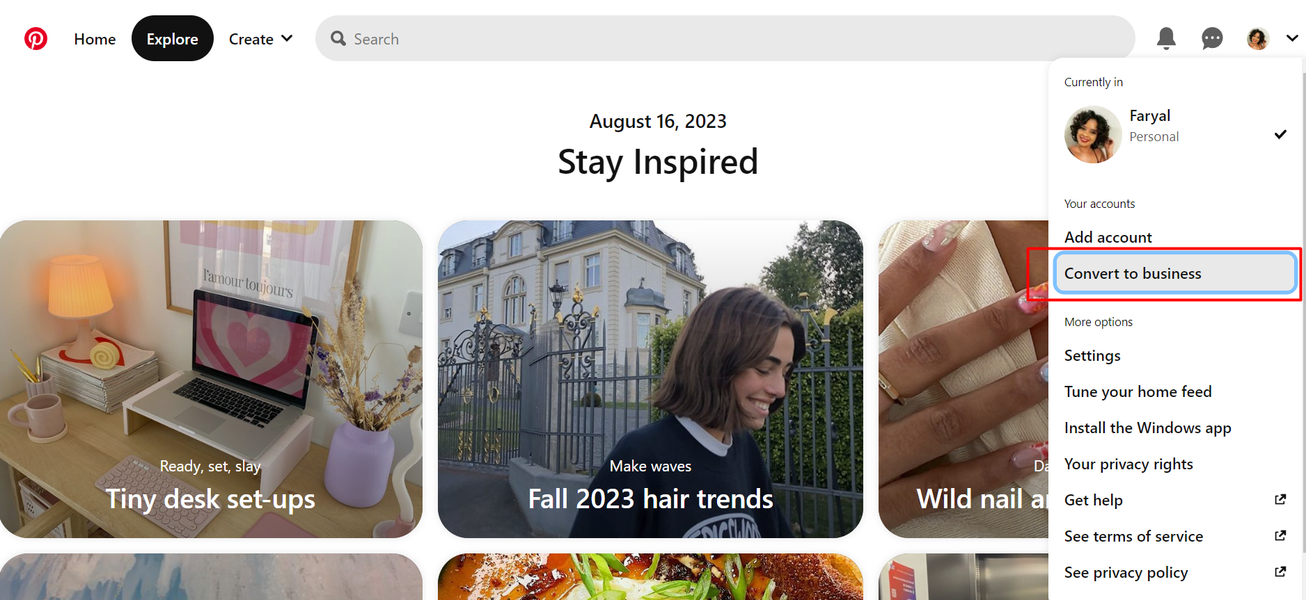 Pinterest Switch to Business Account Pinterest Switch to Business Account
