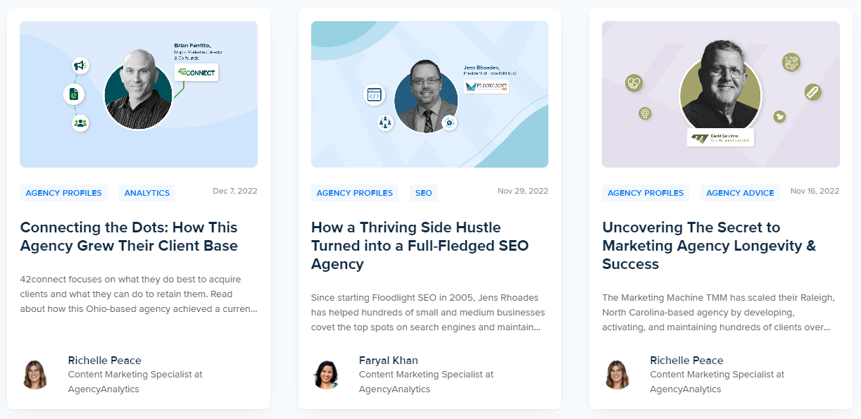 Marketing Agency Success Profiles and Case Studies Marketing Agency Success Profiles and Case Studies