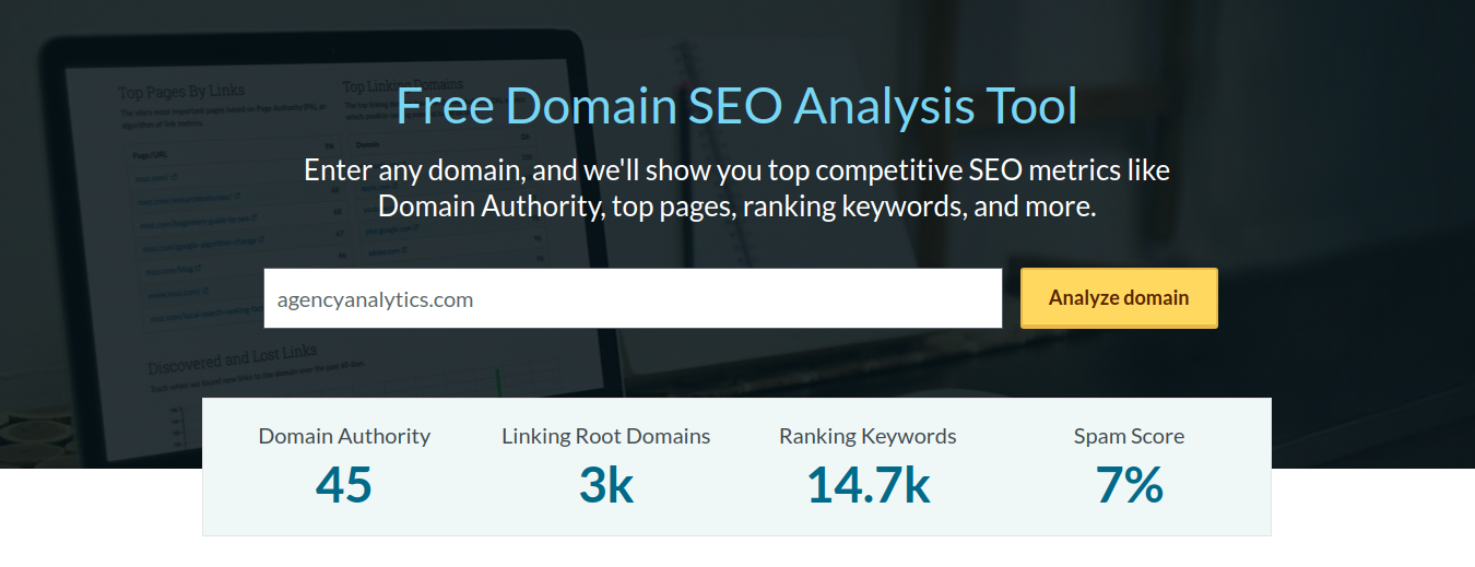 Domain SEO Analysis Tool Screenshot Domain SEO Analysis Tool Screenshot