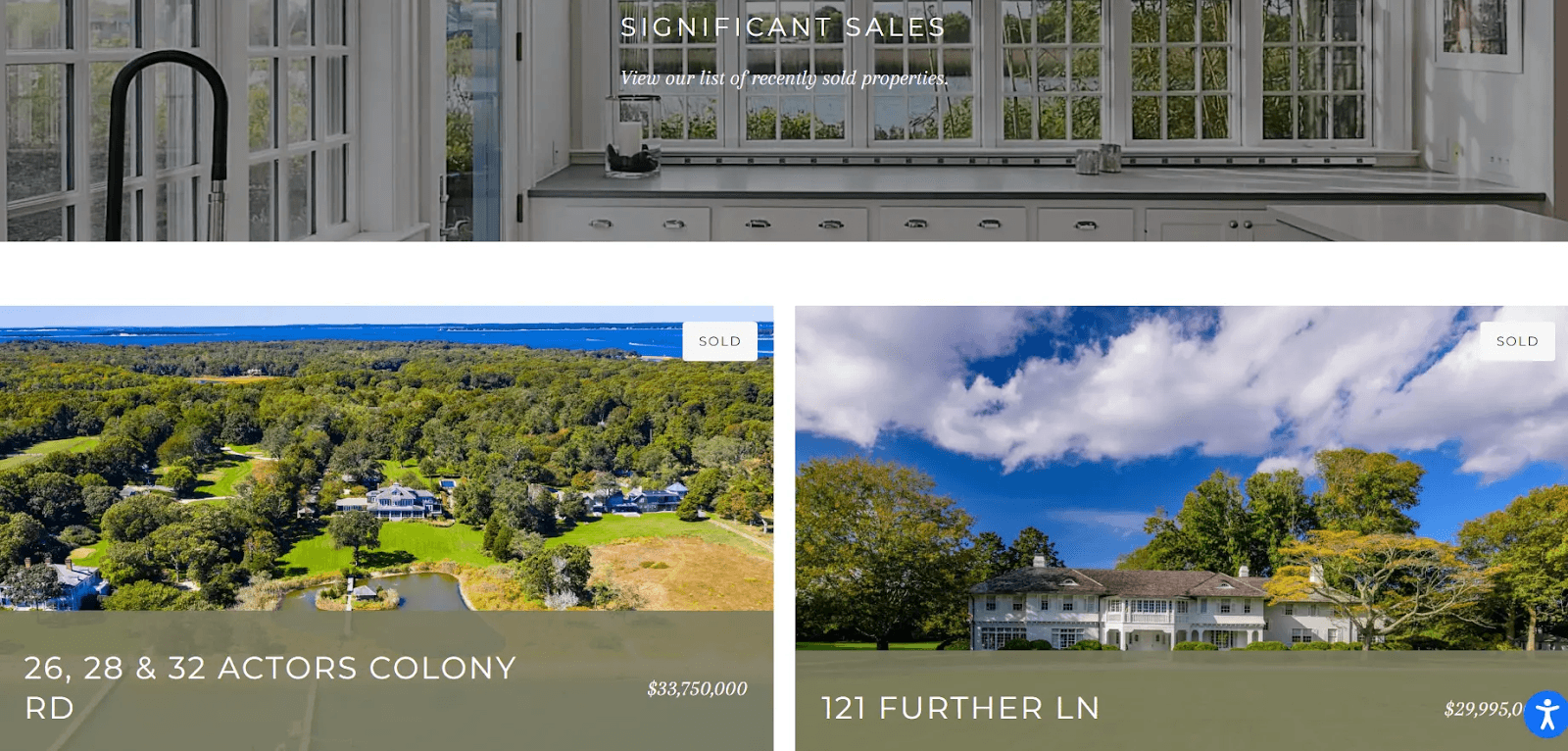 Real estate website example