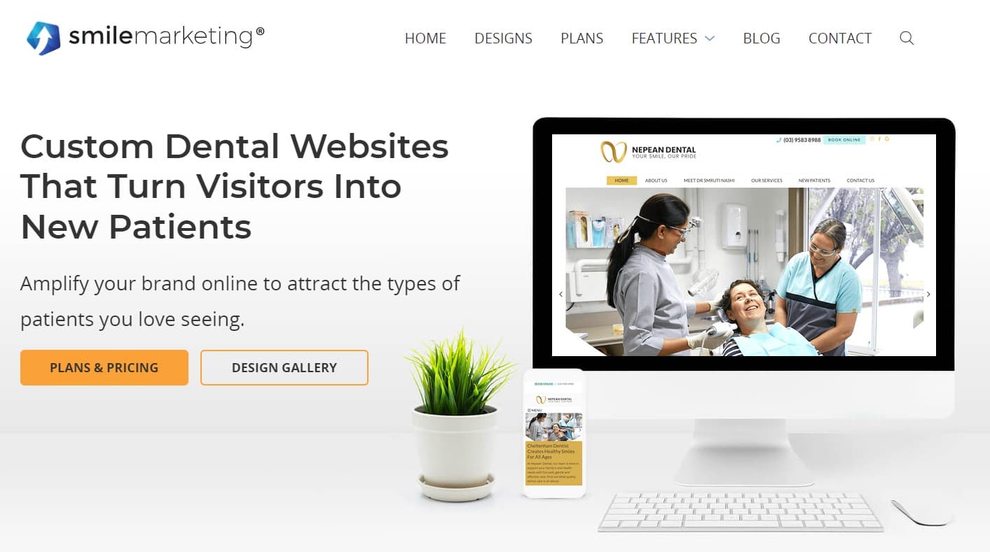 Smile Marketing Website Screenshot Smile Marketing Website Screenshot