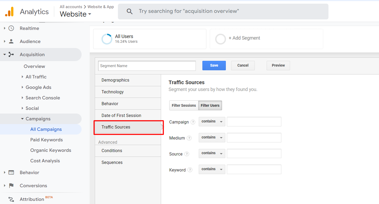 Google Analytics Email Traffic Sources