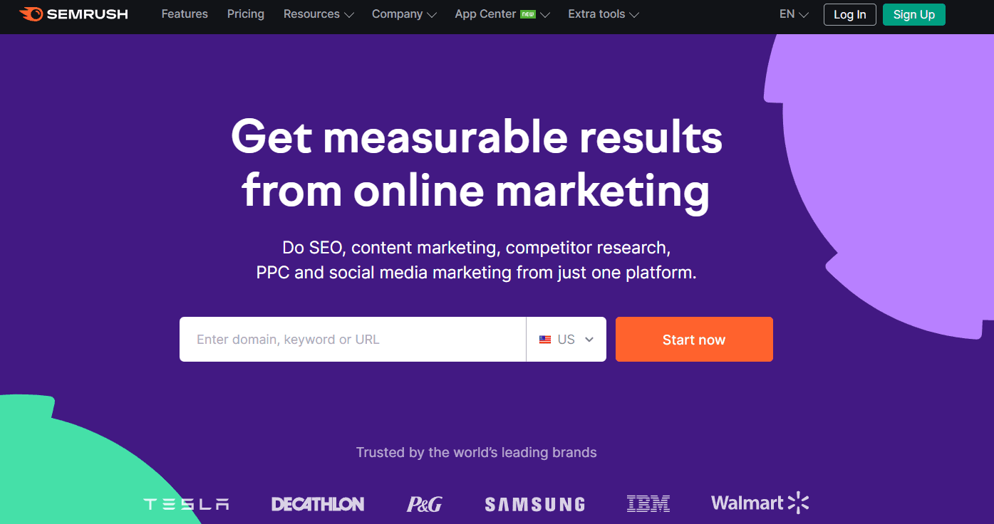 Semrush SEO Analysis Tool Homepage Semrush SEO Analysis Tool Homepage