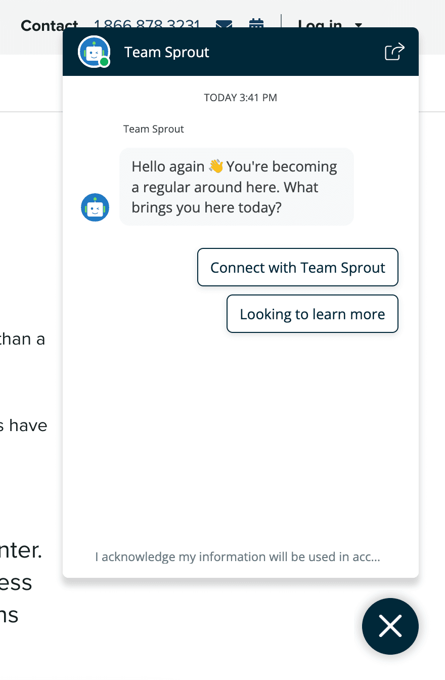 Sprout Social Chat Bot lead magnet example