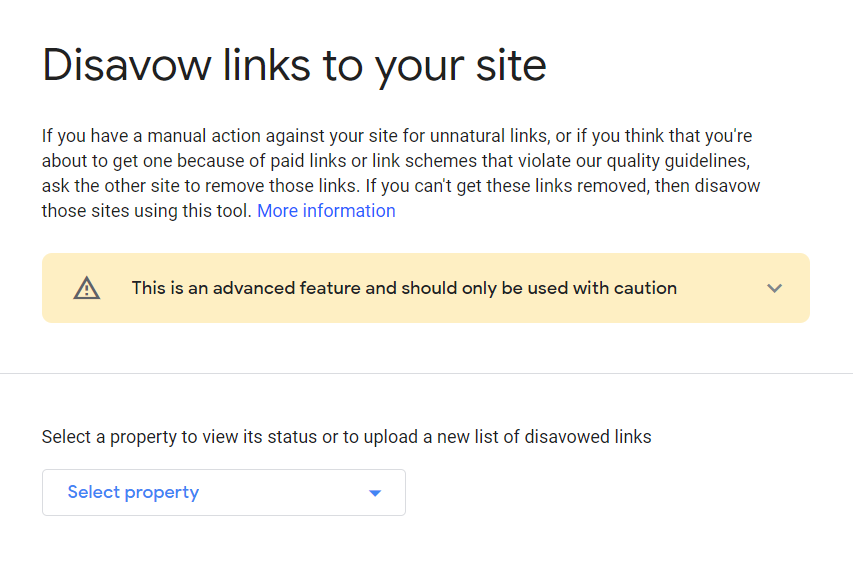 Google Disavow feature Google Disavow feature