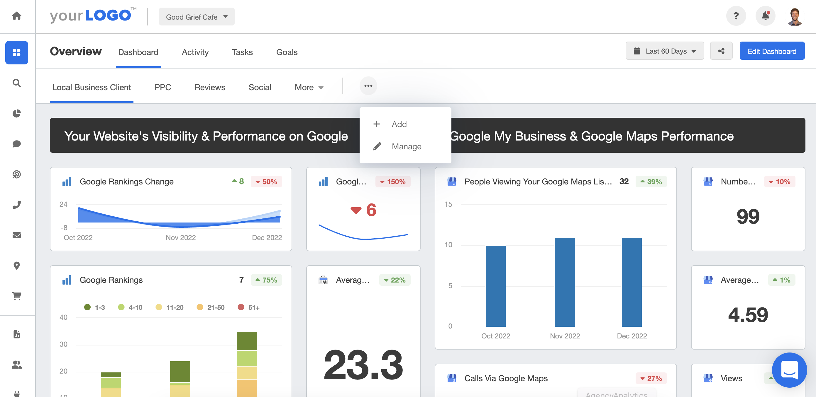 Building Healthcare Marketing Dashboard AgencyAnalytics: Step 2