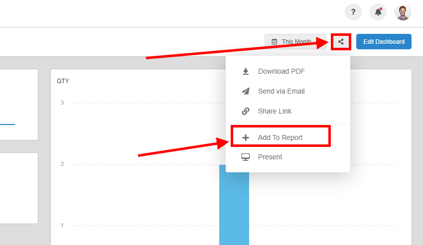 How to add a Dashboard to a Report - Step 1 How to add a Dashboard to a Report - Step 1