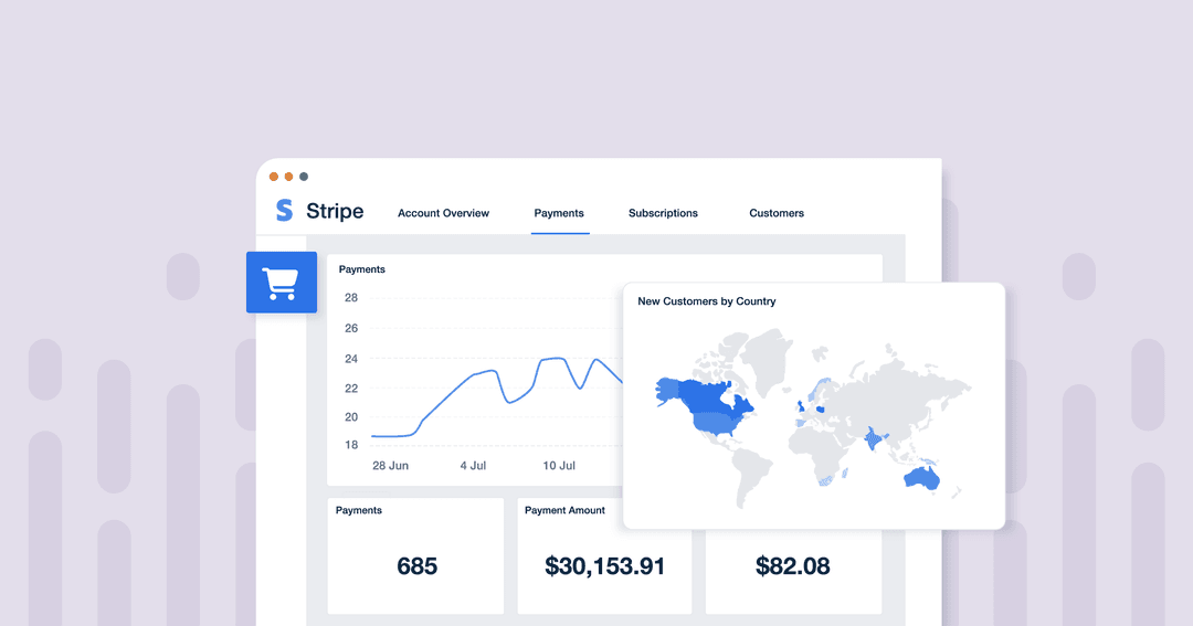 Blog hero image for the article, How to create Stripe Analytics Dashboards with AgencyAnalytics Blog hero image for the article, How to create Stripe Analytics Dashboards with AgencyAnalytics