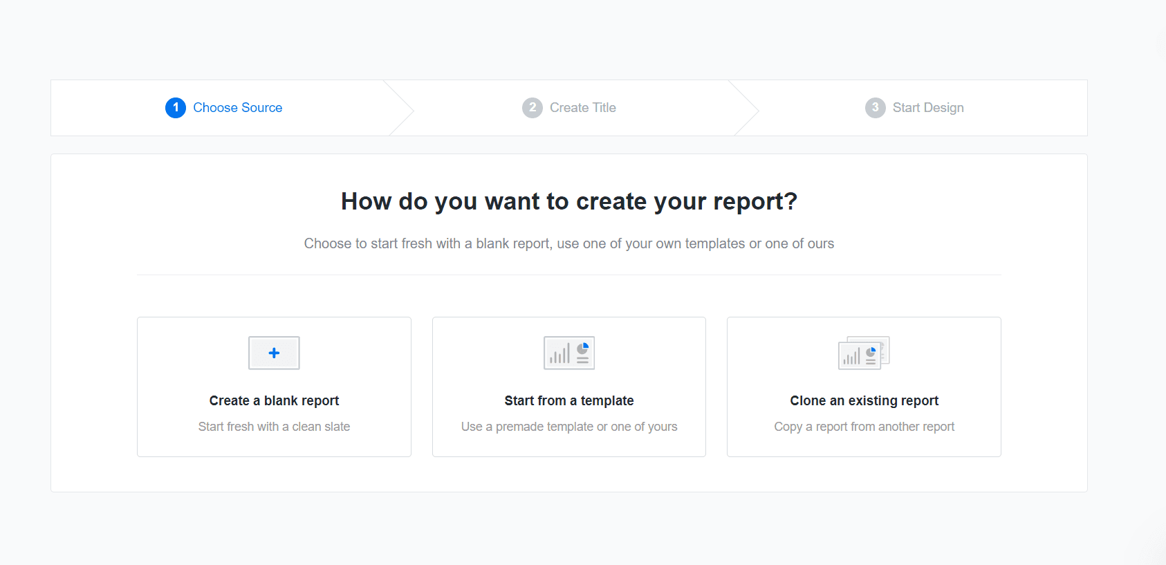 AgencyAnalytics Create Report Options
