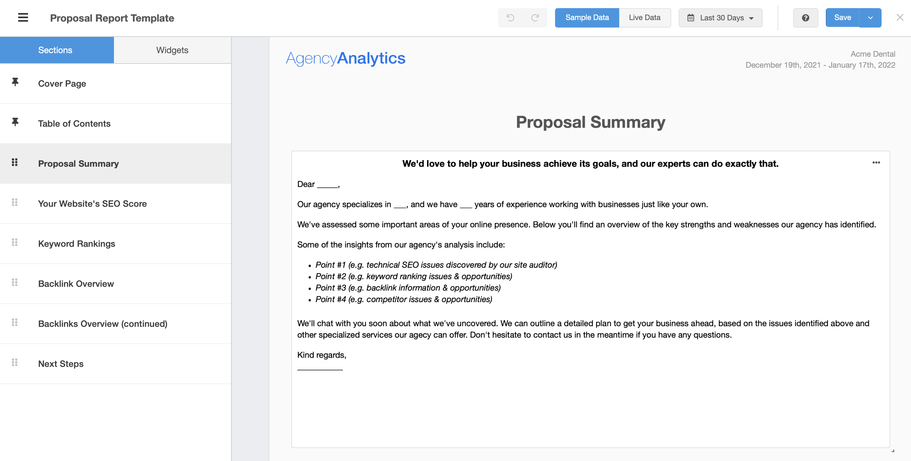 seo proposal template