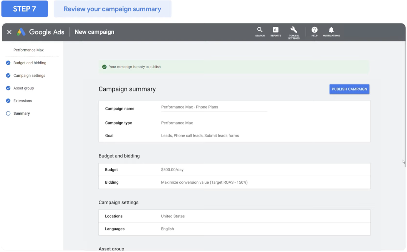 Step 7: Review Your Campaign