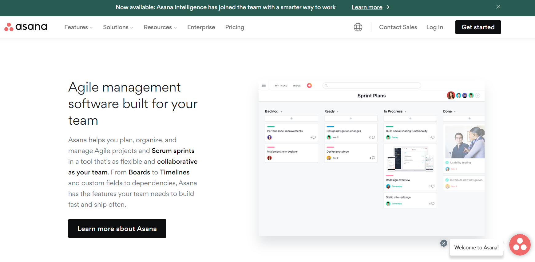 Asana Homepage