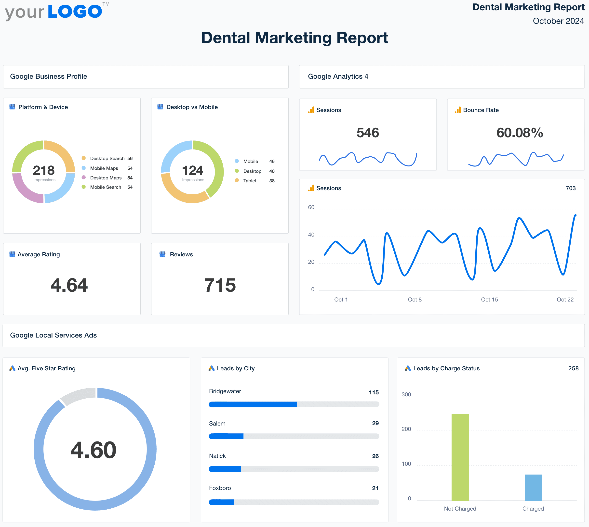 Dental Marketing Report Template Example