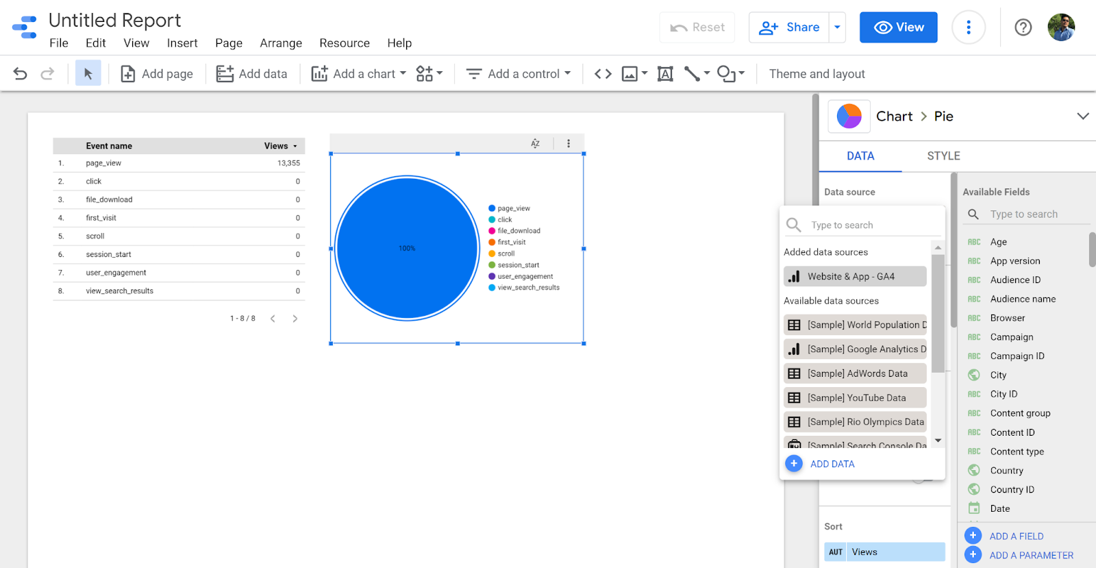 Google Data Studio Chart Limitations