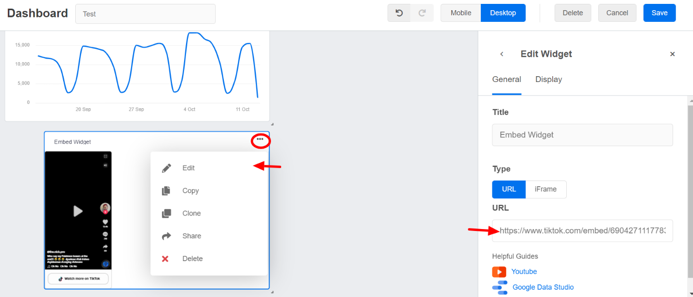 Adding a new widget to your custom dashboard or report  Adding a new widget to your custom dashboard or report