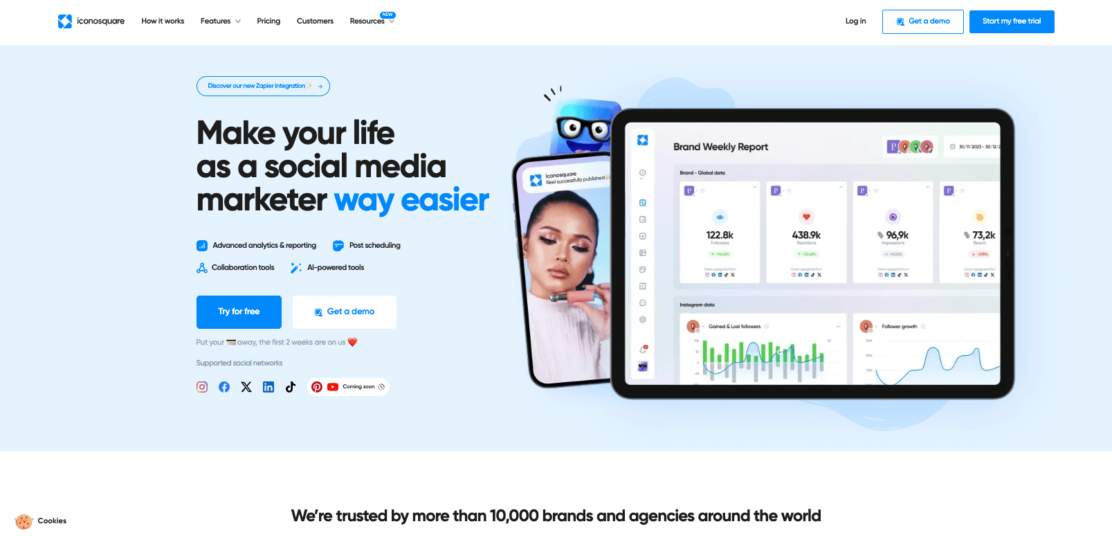 Iconosquare Homepage Iconosquare Homepage