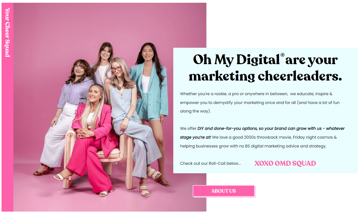 Oh My Digital Marketing Agency Website Example
