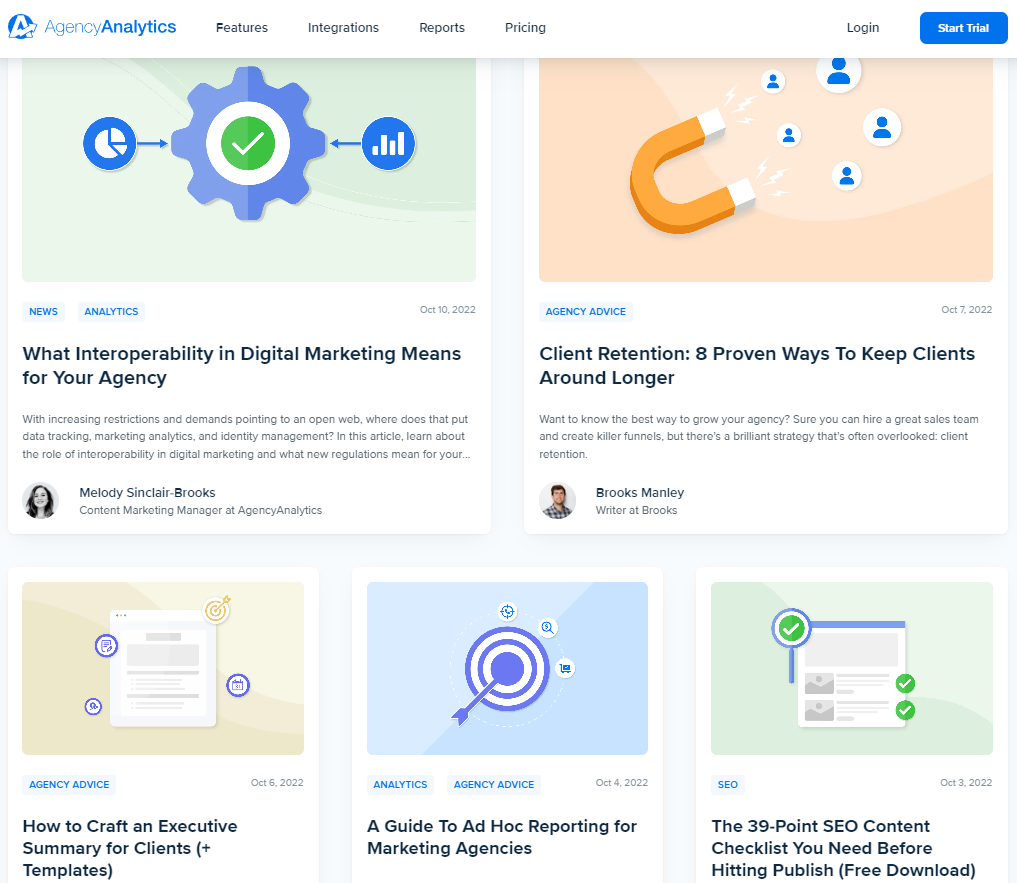 Screenshot of AgencyAnalytics Blog Screenshot of AgencyAnalytics Blog