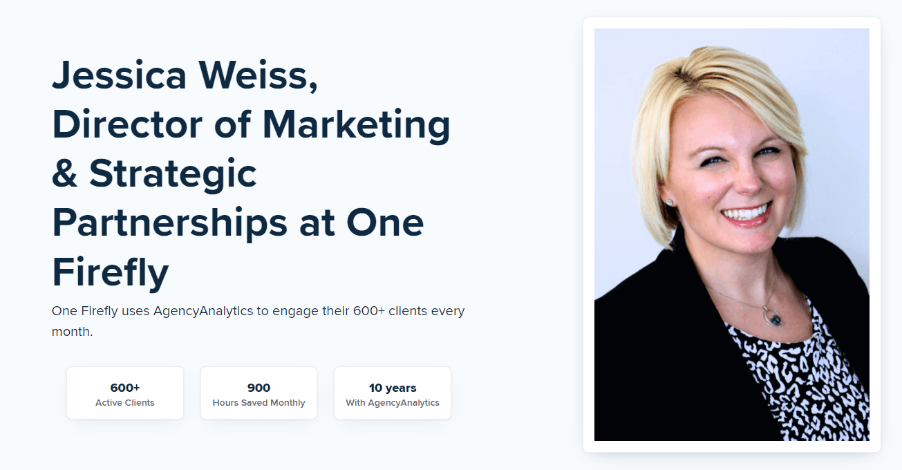 Jessica Weiss One Firefly Client Reporting Case Study Jessica Weiss One Firefly Client Reporting Case Study