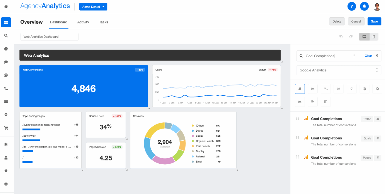 AgencyAnalytics - Create a Custom Dashboard AgencyAnalytics - Create a Custom Dashboard